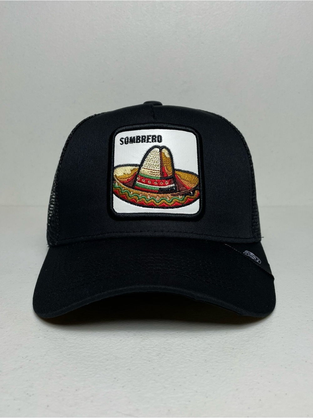 Mexican Sombrero Embroidered Patch Mesh Back Snapback Cap